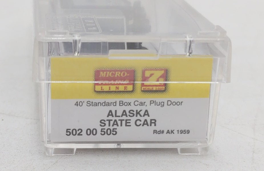 MicroTrains 50200505 Z Scale Alaska State 40' Standard Plug Door Boxcar #1959 LN/Box