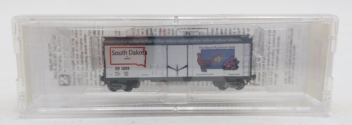 MicroTrains 50200549 Z Scale South Dakota 40' Standard Plug-Door Boxcar #1889 LN/Box