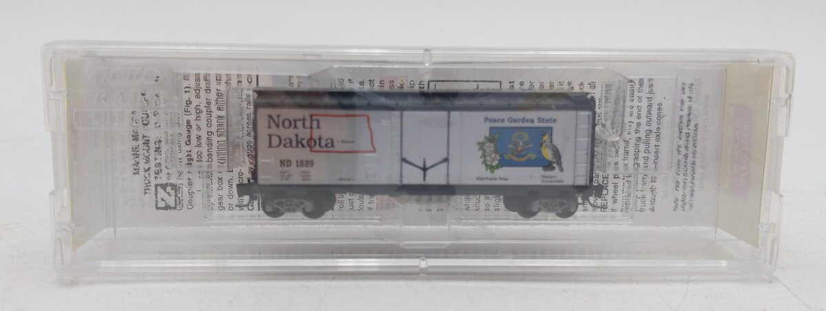 MicroTrains 50200534 Z Scale North Dakota 40' Standard Plug-Door Boxcar #1889 LN/Box