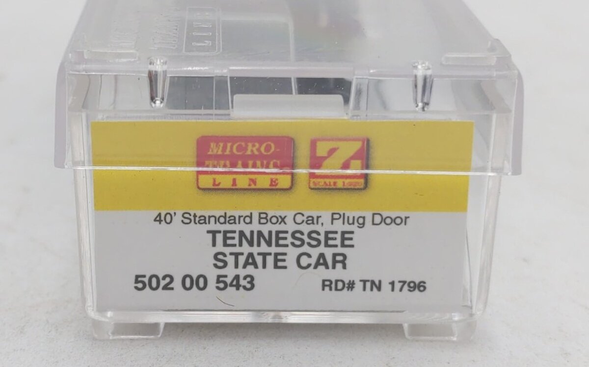 Micro-Trains 50200543 Z Scale Tennessee 40' Standard Plug Door Boxcar #1796 LN/Box