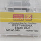 Micro-Trains 50200540 Z West Virginia 40' Plug-Door Box Car #1863 LN/Box