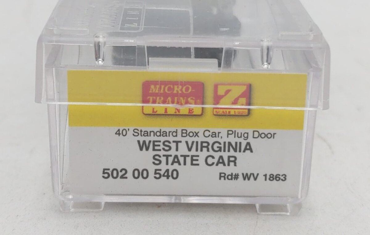 Micro-Trains 50200540 Z West Virginia 40' Plug-Door Box Car #1863 LN/Box
