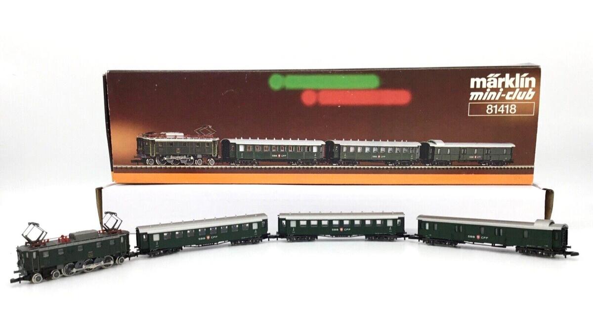 Marklin 81418 Z Scale Swiss Federal Railways Electric Passenger Train Set LN/Box