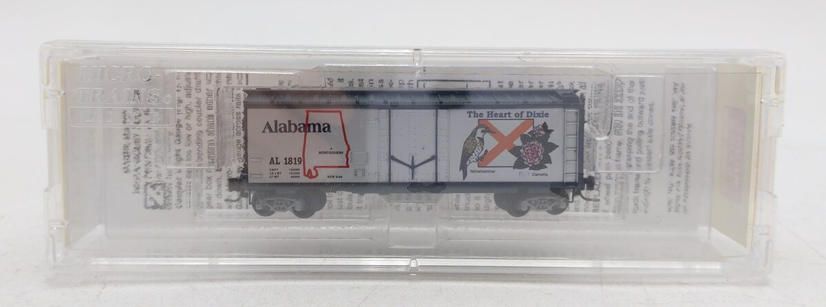 Micro-Trains 50200515 Z Scale Alabama 40' Standard Plug Door Box Car #1819 EX/Box