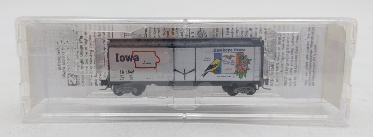 Micro-Trains 50200524 Z Scale Iowa State 40' Standard Plug-Door Box Car #1846 LN/Box