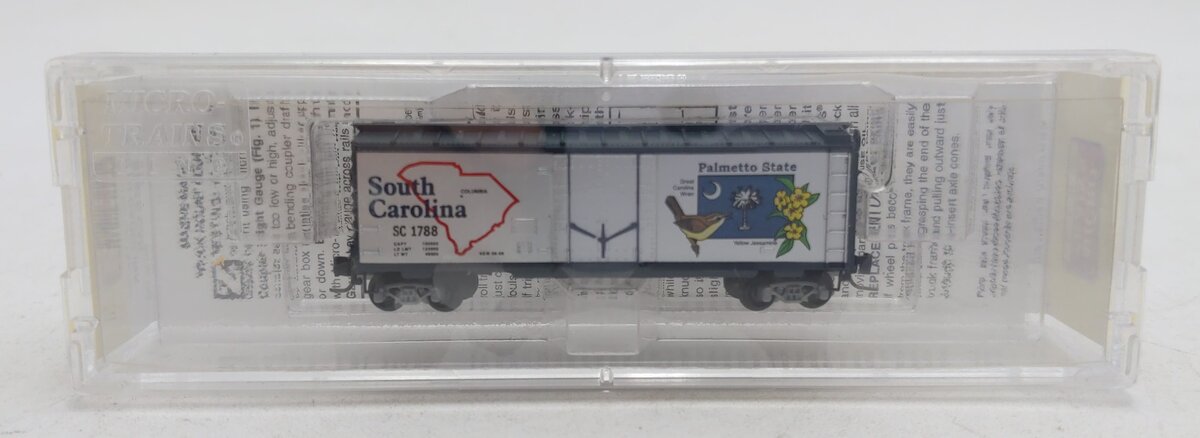 Micro-Trains 50200512 Z Scale South Carolina State 40' Plug Door Box Car #1788 EX/Box