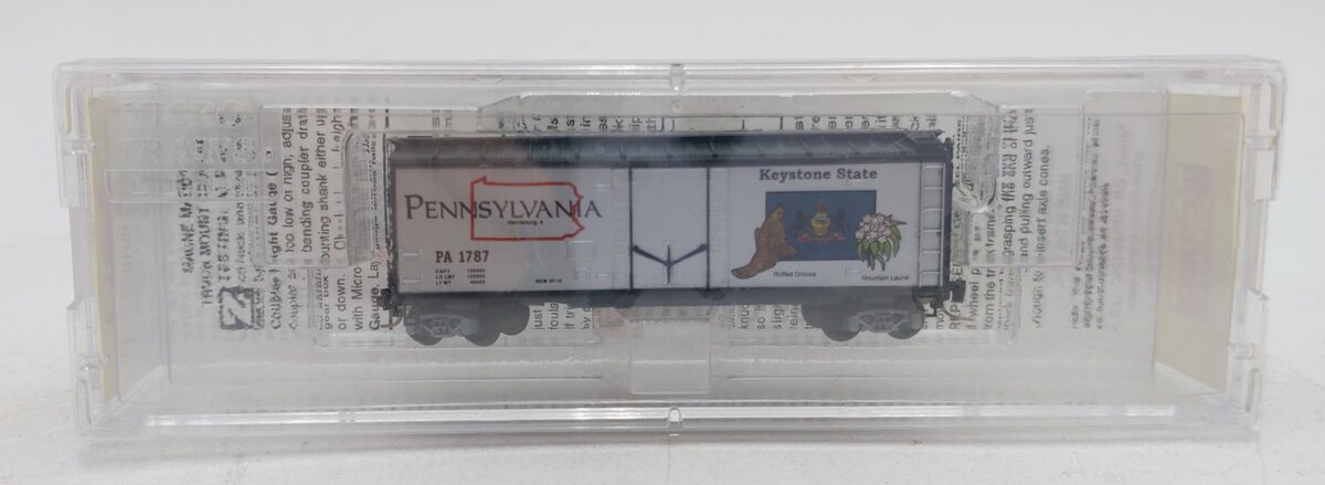 Micro-Trains 50200548 Z Scale Pennsylvania 40' Standard Plug Door Box Car #1787 LN/Box