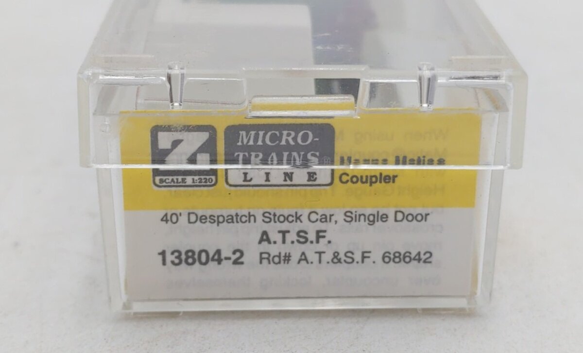 Micro-Trains 13804-2 Z Scale A.T.S.F. 40' Despatch Stock Car #68642 LN/Box
