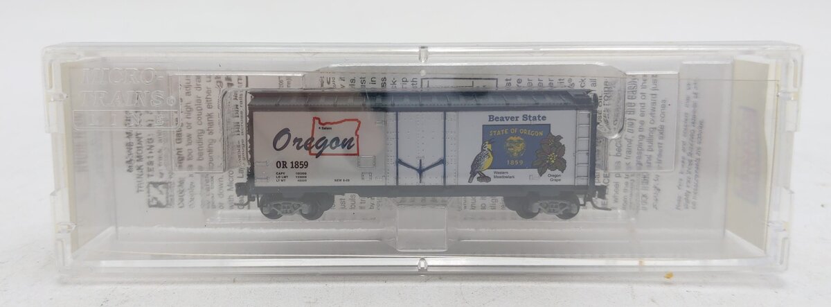 MicroTrains 50200514 Z Scale Oregon State 40' Standard Plug Door Box Car #1859 LN/Box