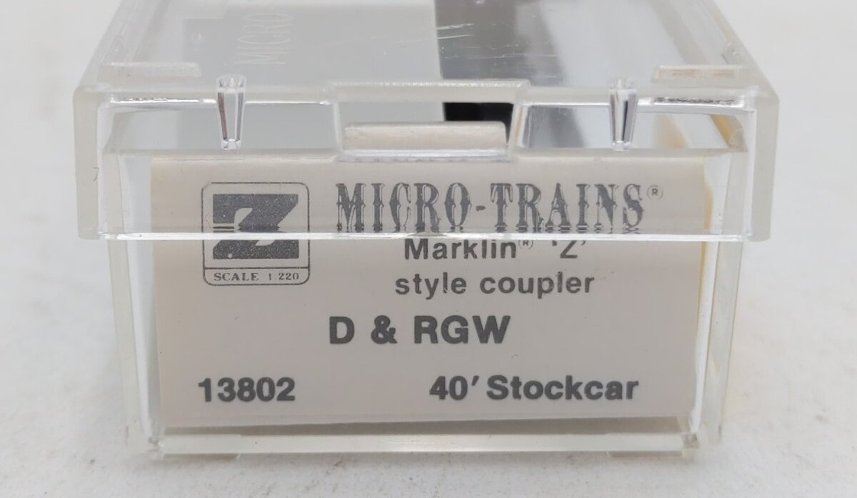 Micro-Trains 13802 Z Scale Denver & Rio Grande Western 40' Stockcar #36475 LN/Box