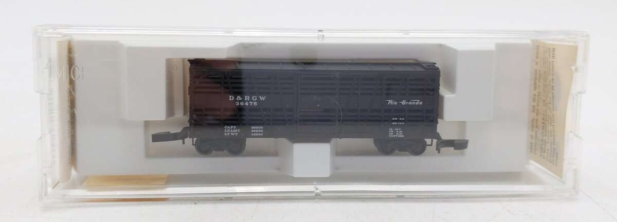 Micro-Trains 13802 Z Scale Denver & Rio Grande Western 40' Stockcar #36475 LN/Box