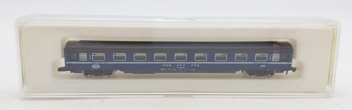 Marklin 8742 Z Scale SBB CFF FFS Coach 2nd Class Passenger Car EX/Box