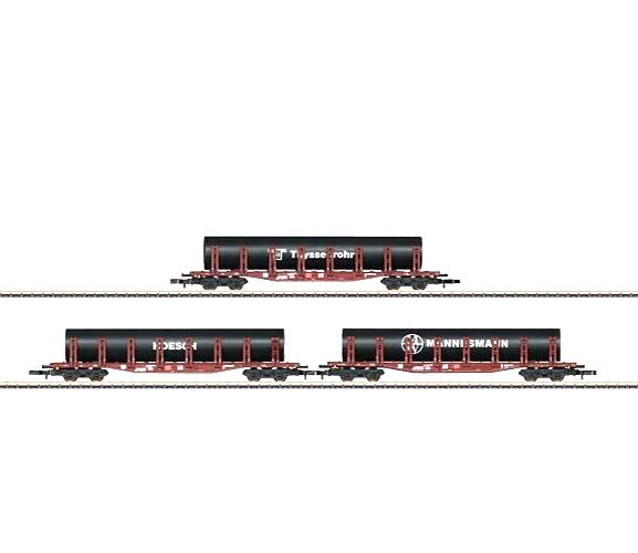Marklin 82599 Z German Railroad DB AG Type Snps 719 Double Stake Car (Set of 3)
