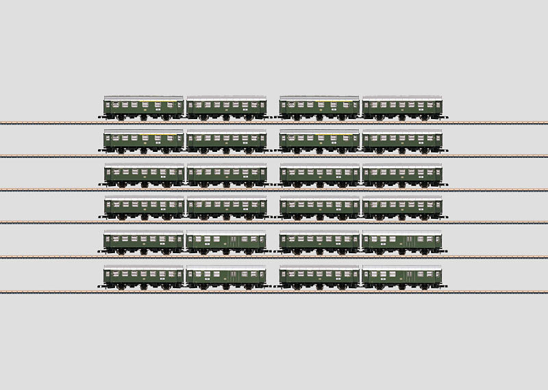 Marklin 87060 Z German Federal Railroad Passenger Car Set (Set of 24)