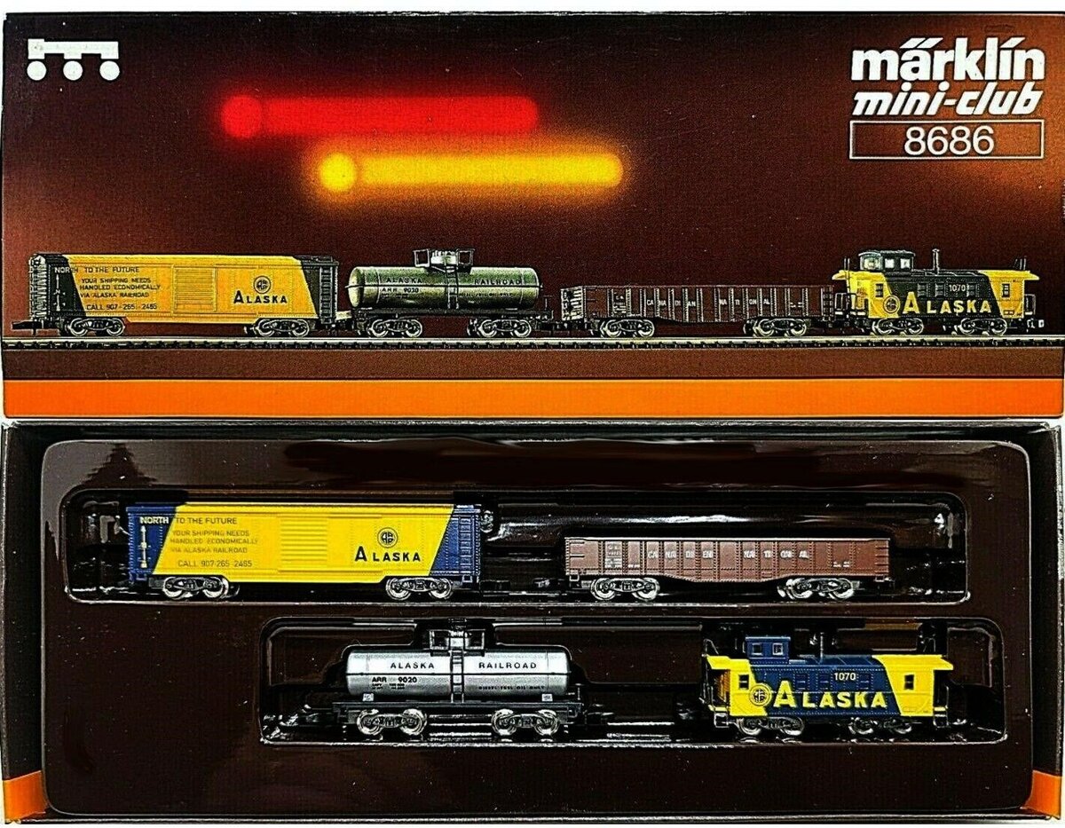 Marklin 8686 Z Alaska Railroad Freight Car Set NIB