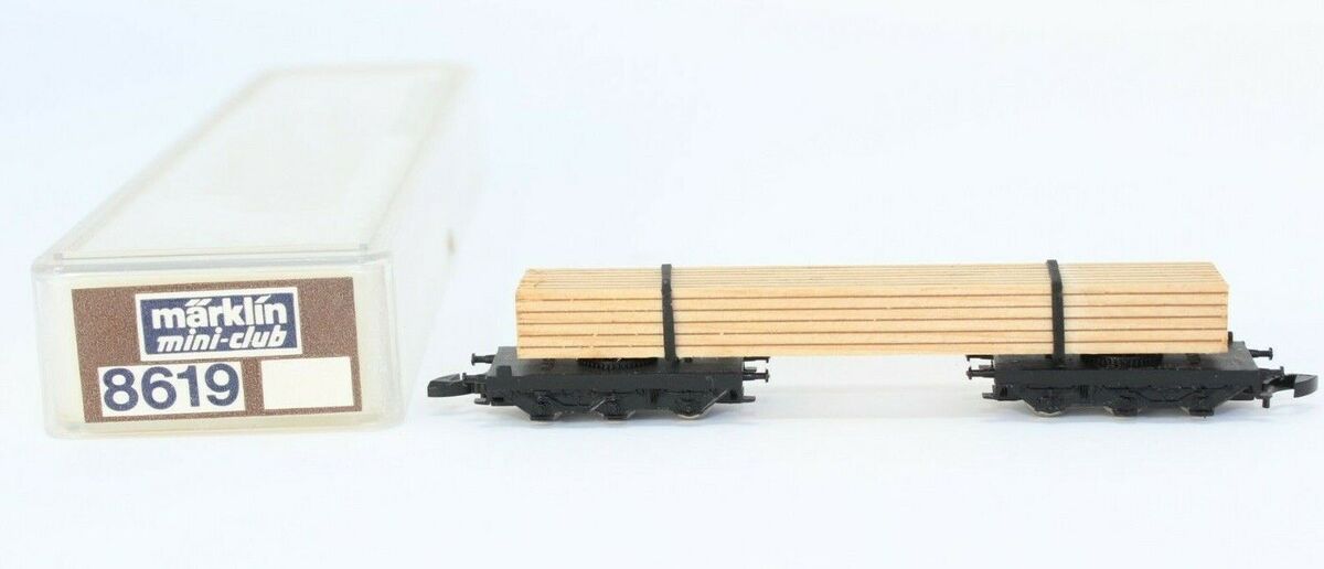 Marklin 8619 Z Scale Flatcar with Lumber Load LN/Box
