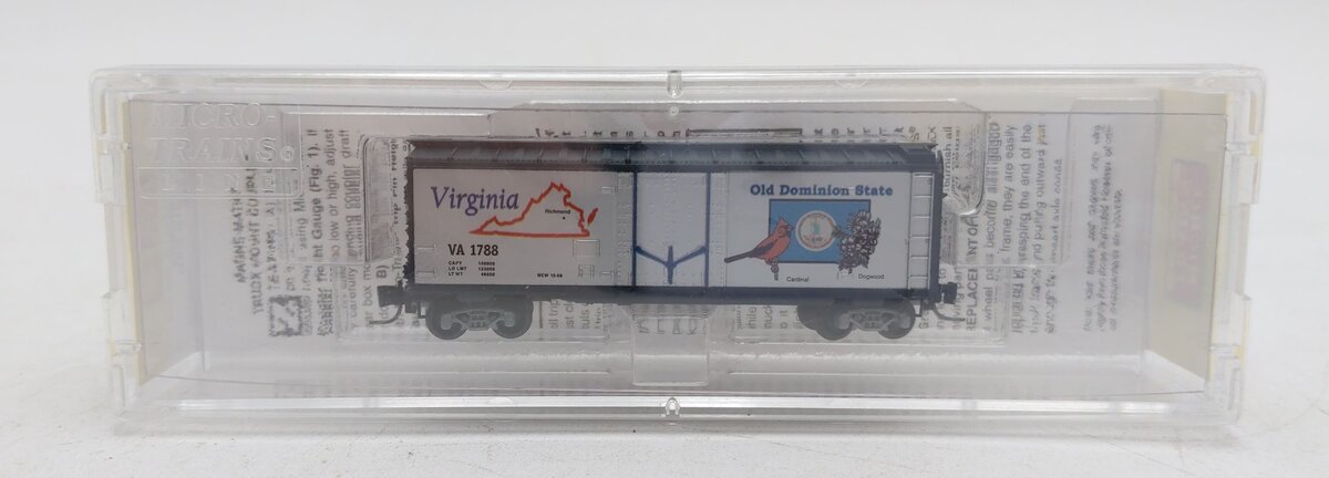 Micro-Trains 50200506 Z Scale Virginia 40' Standard Plug-Door Boxcar #1788 EX/Box