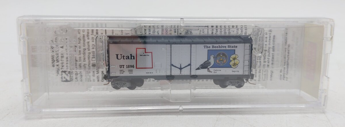 Micro-Trains 50200547 Z Scale Utah State 40' Standard Plug Door Box Car #1896 EX/Box
