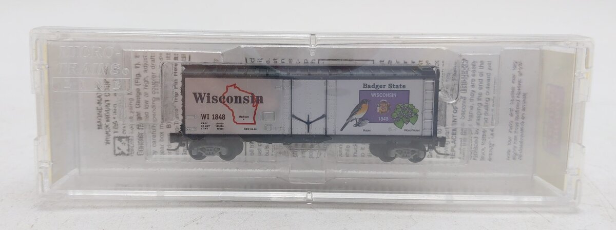 Micro-Trains 50200510 Z Scale Wisconsin 40' Standard Plug Door Box Car #1848 LN/Box
