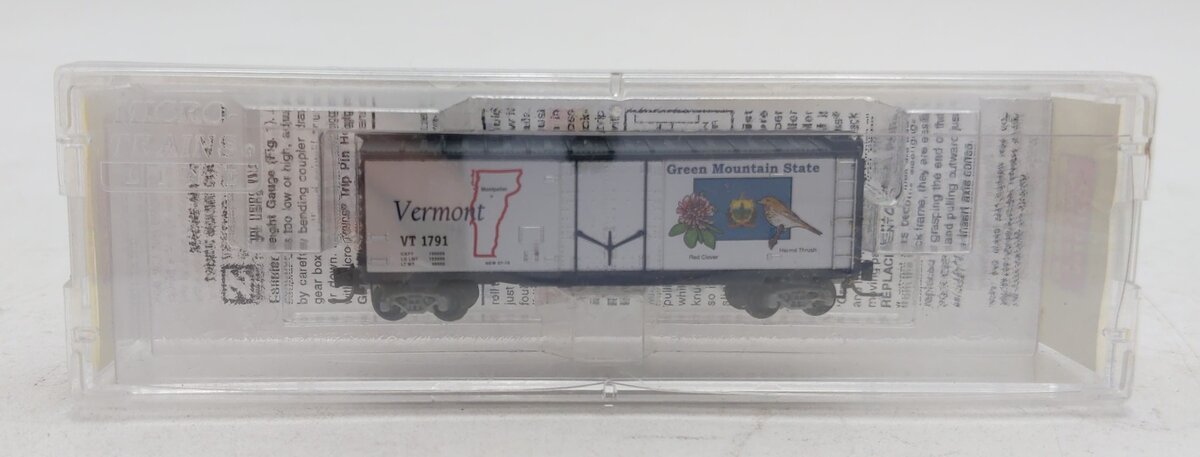 Micro-Trains 50200525 Z Scale Vermont 40' Standard Plug Door Box Car #1791 LN/Box