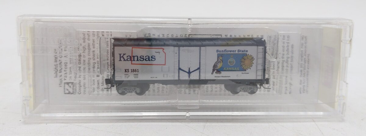 MicroTrains 50200507 Z Scale Kansas 40' Standard Plug Door Boxcar #1861 LN/Box