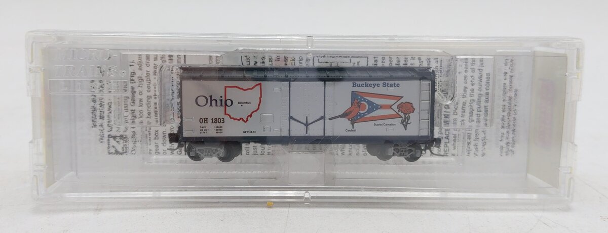 Micro-Trains 50200526 Z Scale Ohio State 40' Standard Plug Door Box Car #1803 LN/Box