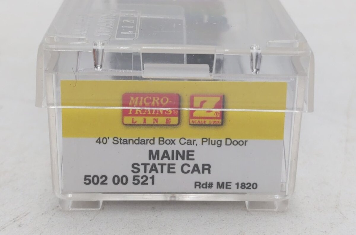 Micro-Trains 50200521 Z Maine State Car 40' Plug Door Box Car #1820