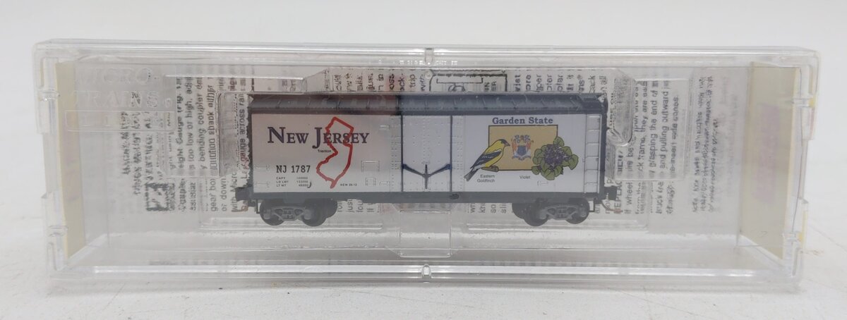 MicroTrains 50200546 Z New Jersey State 40' Standard Plug-Door Boxcar #1787 LN/Box