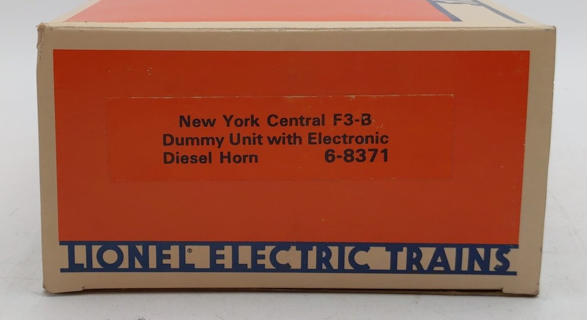 Lionel 6-8371 NYC F-3 B Unit Non-Powered Diesel Locomotive with Horn EX/Box