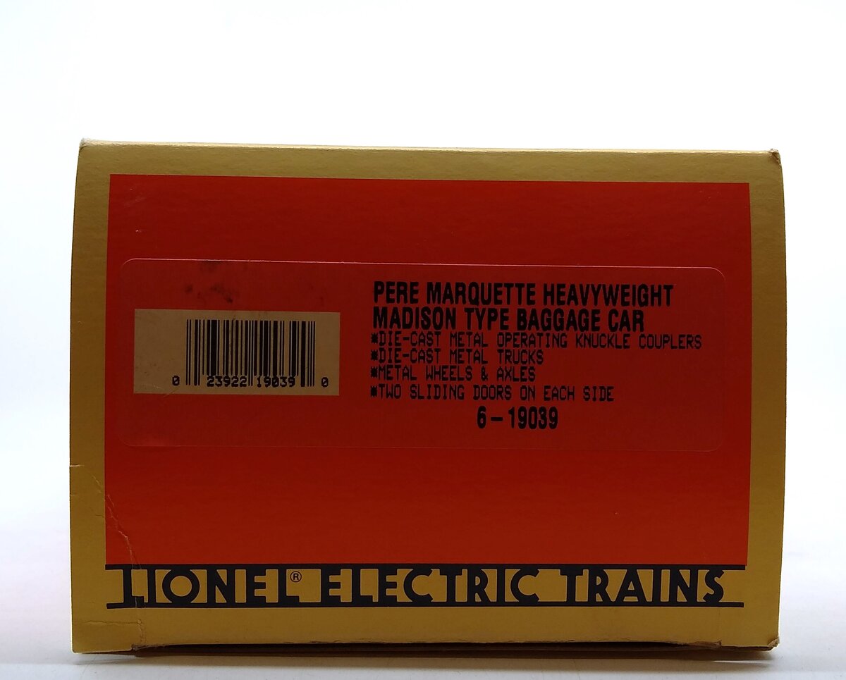 Lionel 6-19039 O Pere Marquette Heavyweight Baggage Car NIB