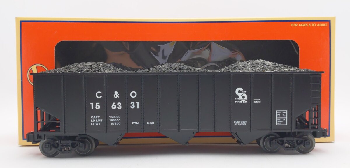 Lionel 6-17149 O Gauge Chesapeake and Ohio 3-Bay Hopper #156331 LN/Box