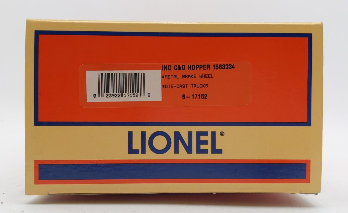 Lionel 6-17152 O Gauge Chesapeake and Ohio 3-Bay Hopper #156334 LN/Box