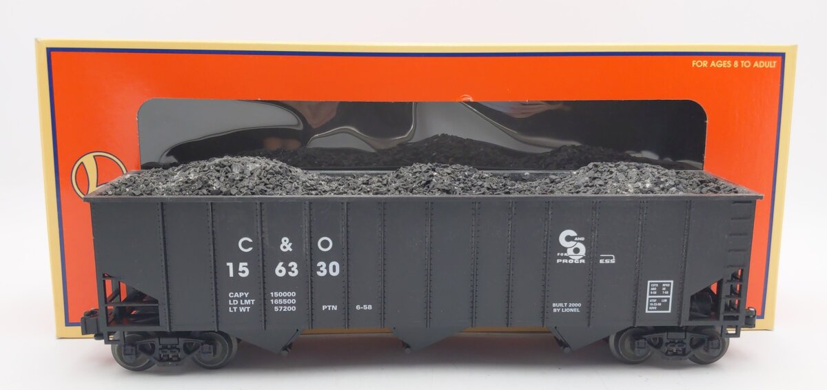 Lionel 6-17148 O Gauge Chesapeake and Ohio 3-Bay Hopper #156330 LN/Box