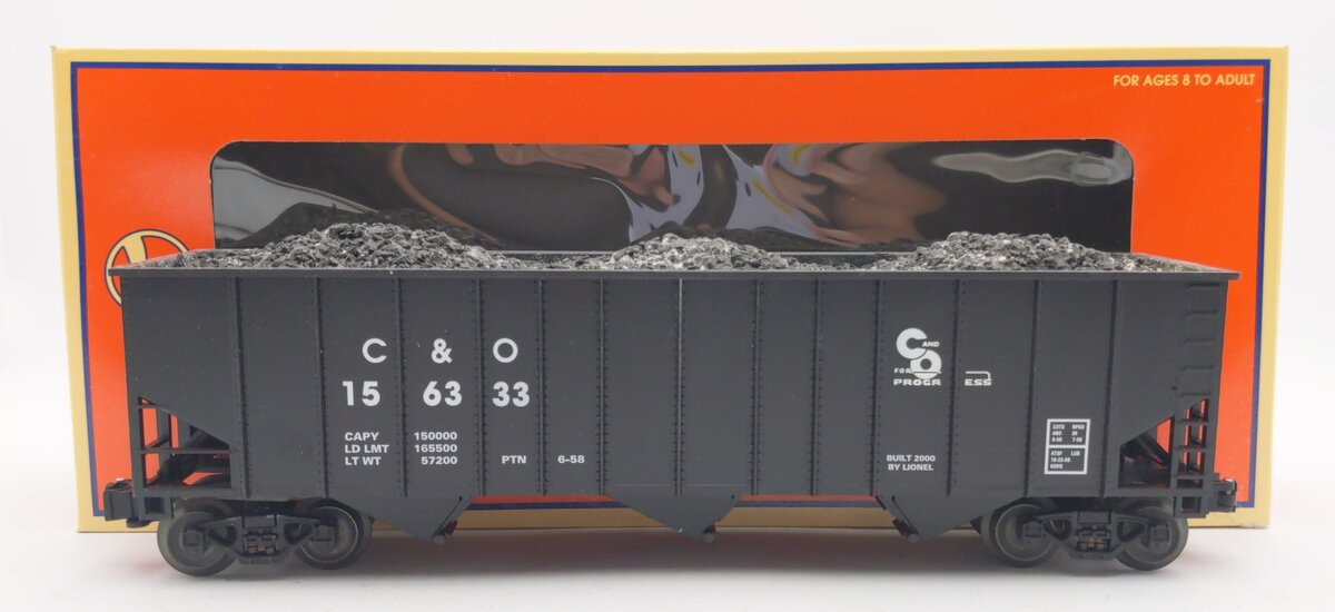 Lionel 6-17151 O Gauge Chesapeake and Ohio 3-Bay Hopper #156333 LN/Box