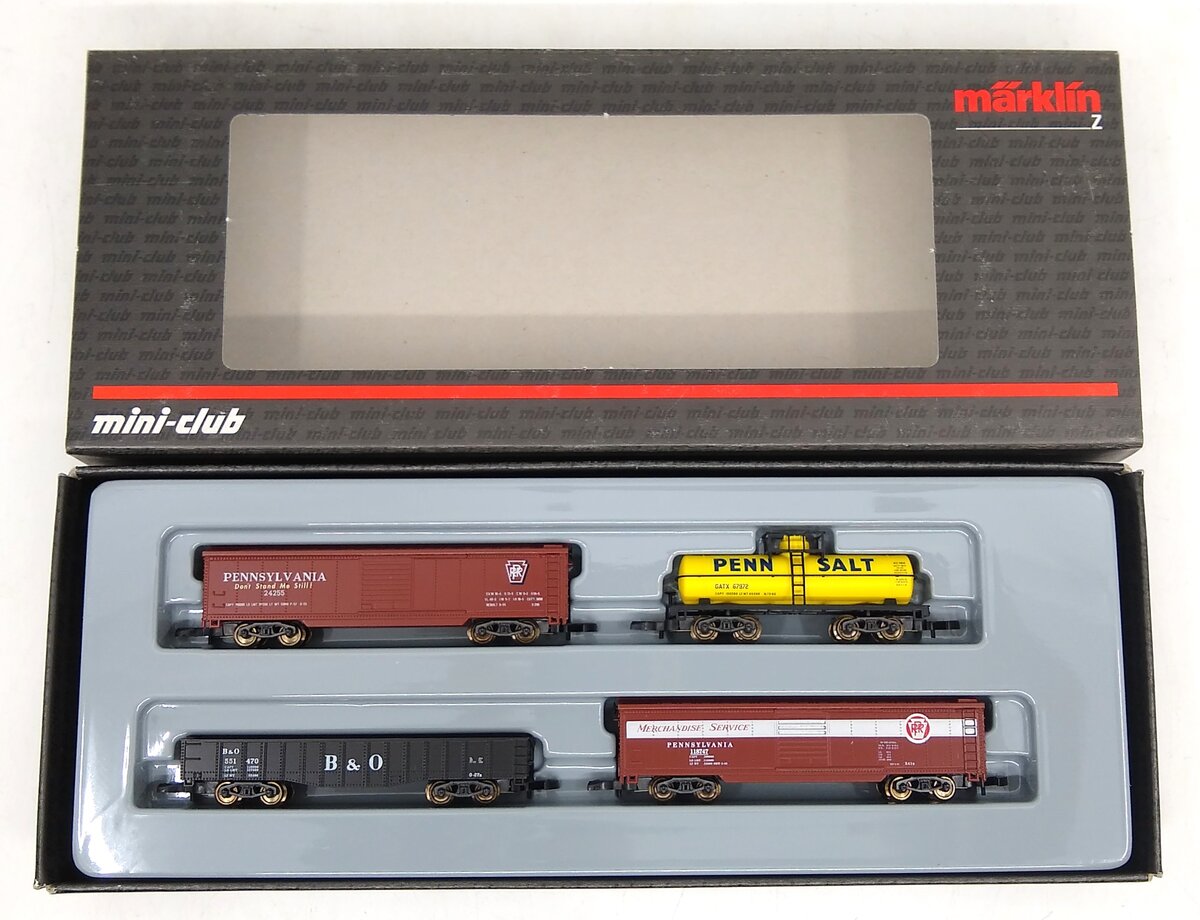 Marklin 82521 Mini-Club American Z Gauge Freight Car Set LN/Box