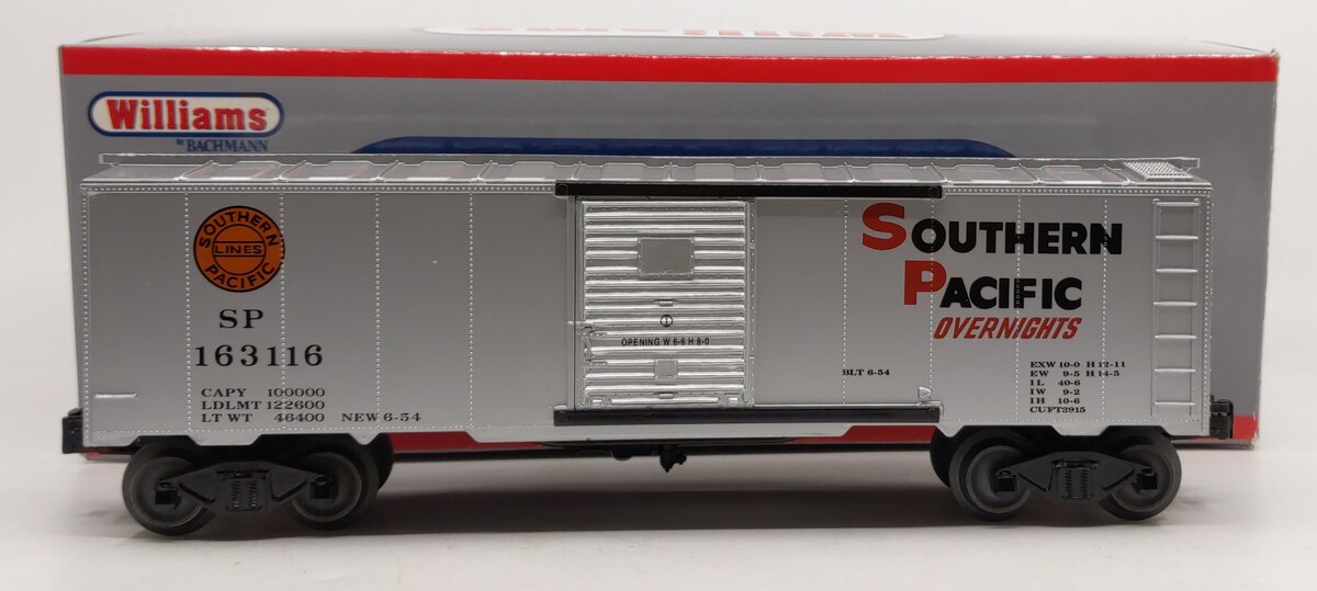 Williams 47002 O Gauge Southern Pacific 40 Ft. Boxcar #163116