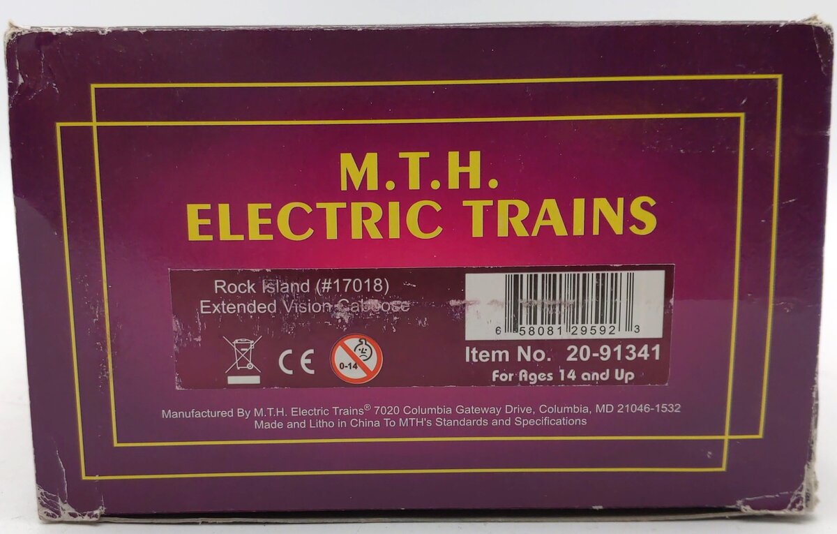 MTH 20-91341 Rock Island Extended Vision Caboose #10718