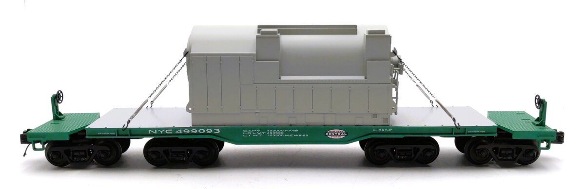 MTH 20-98889 O NYC 47' TTX Heavy Duty Flat Car w/Transformer