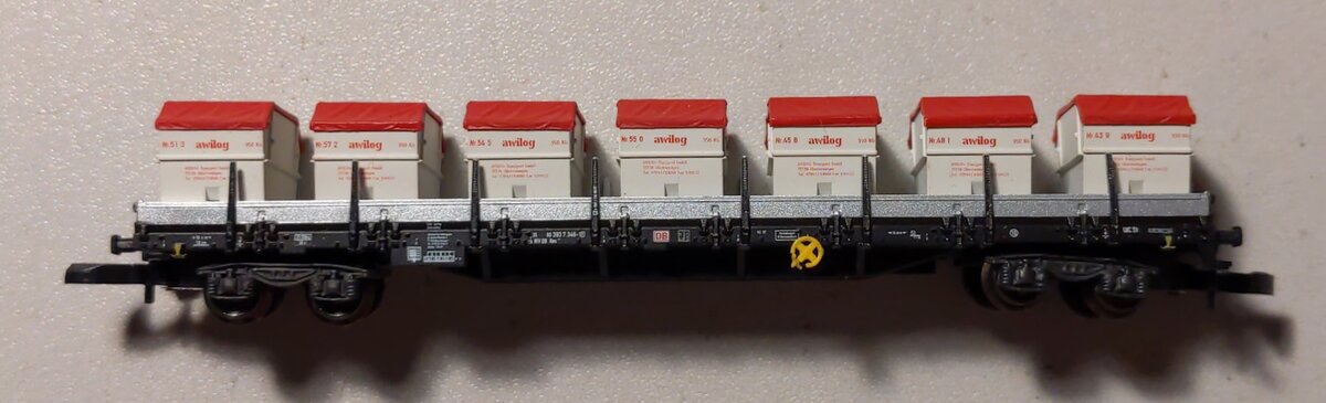 Marklin 82582 Z DB German Railroad AG Type Res 687 Flat Car – Trainz