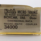 Micro-Trains 03400000 N Undecorated 50' Standard Double Door Boxcar