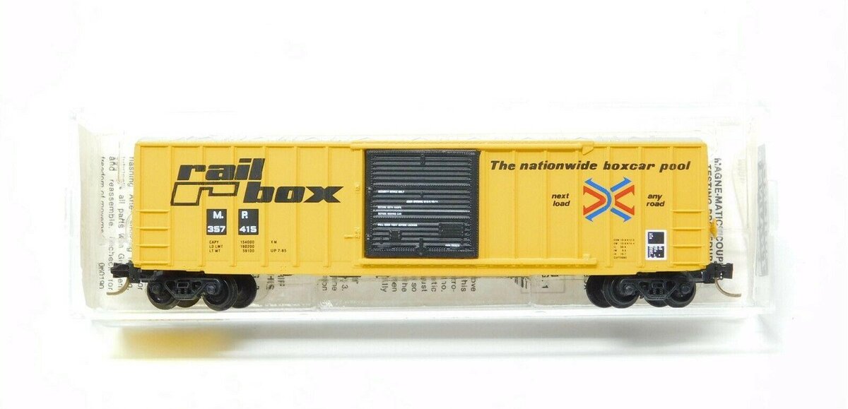 Micro-Trains 02500500 N MP "Railbox" 50' Rib Side Boxcar w/o Roofwalk #357415 LN/Box