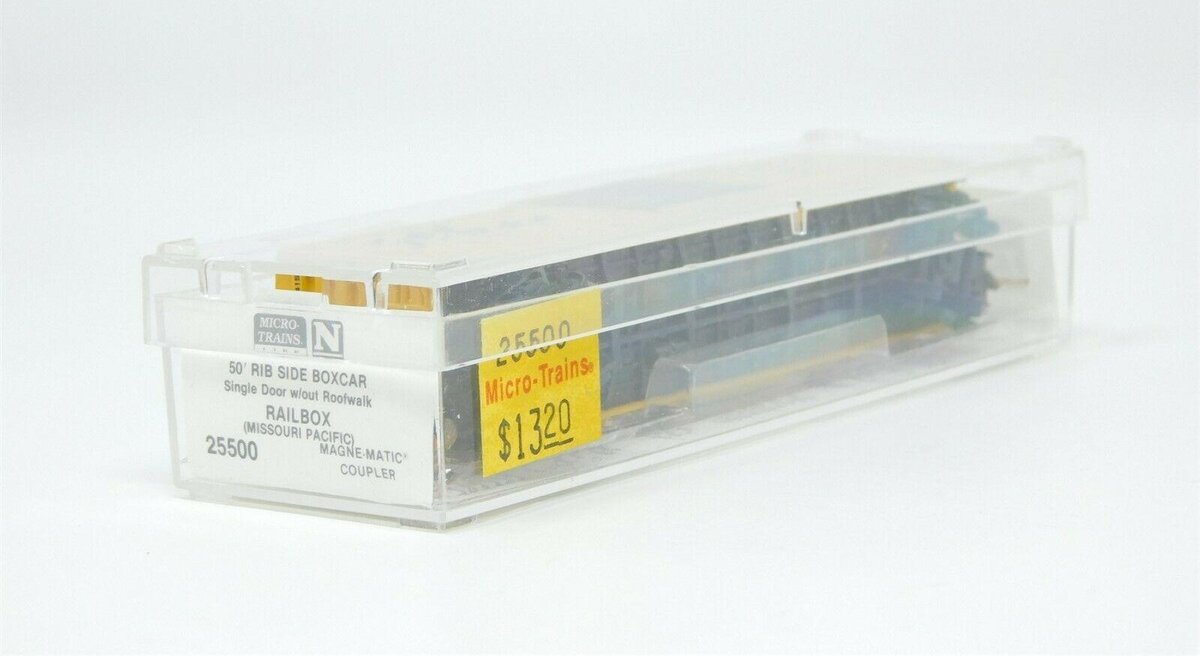 Micro-Trains 02500500 N MP "Railbox" 50' Rib Side Boxcar w/o Roofwalk #357415 LN/Box