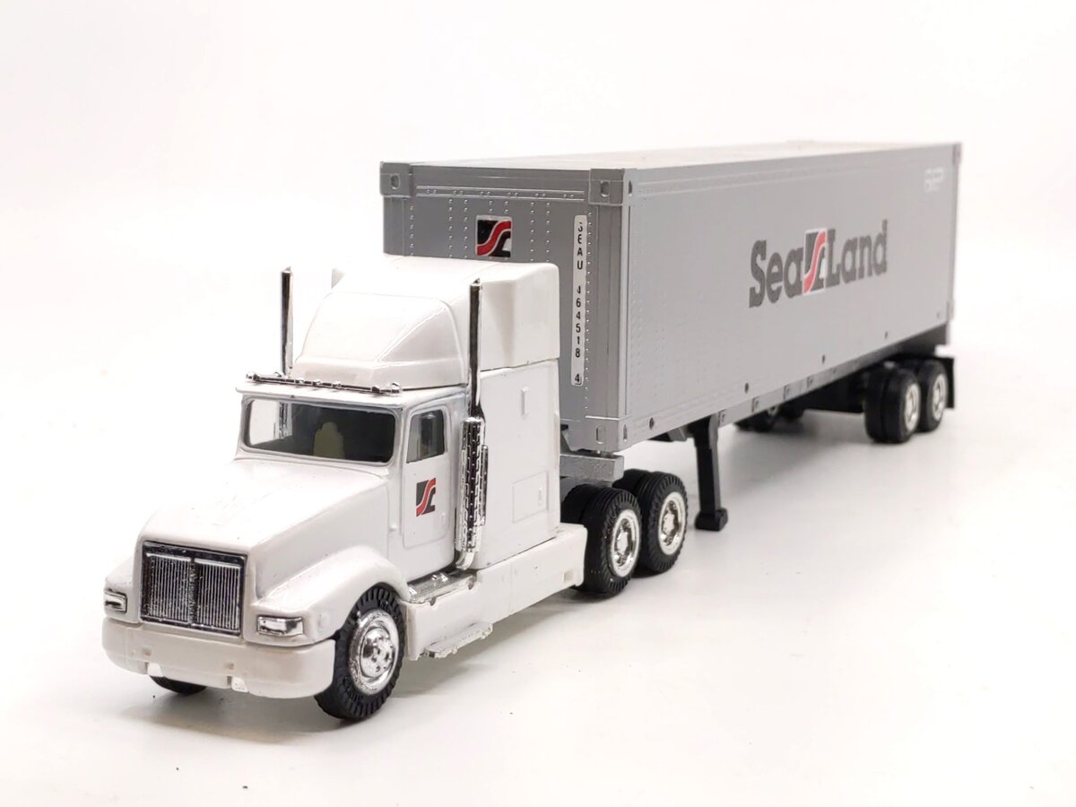 MDK, Inc. Worldwide Intermodal 86003 O 1:48 Sea Land Die Cast Tractor & Trailer EX/Box