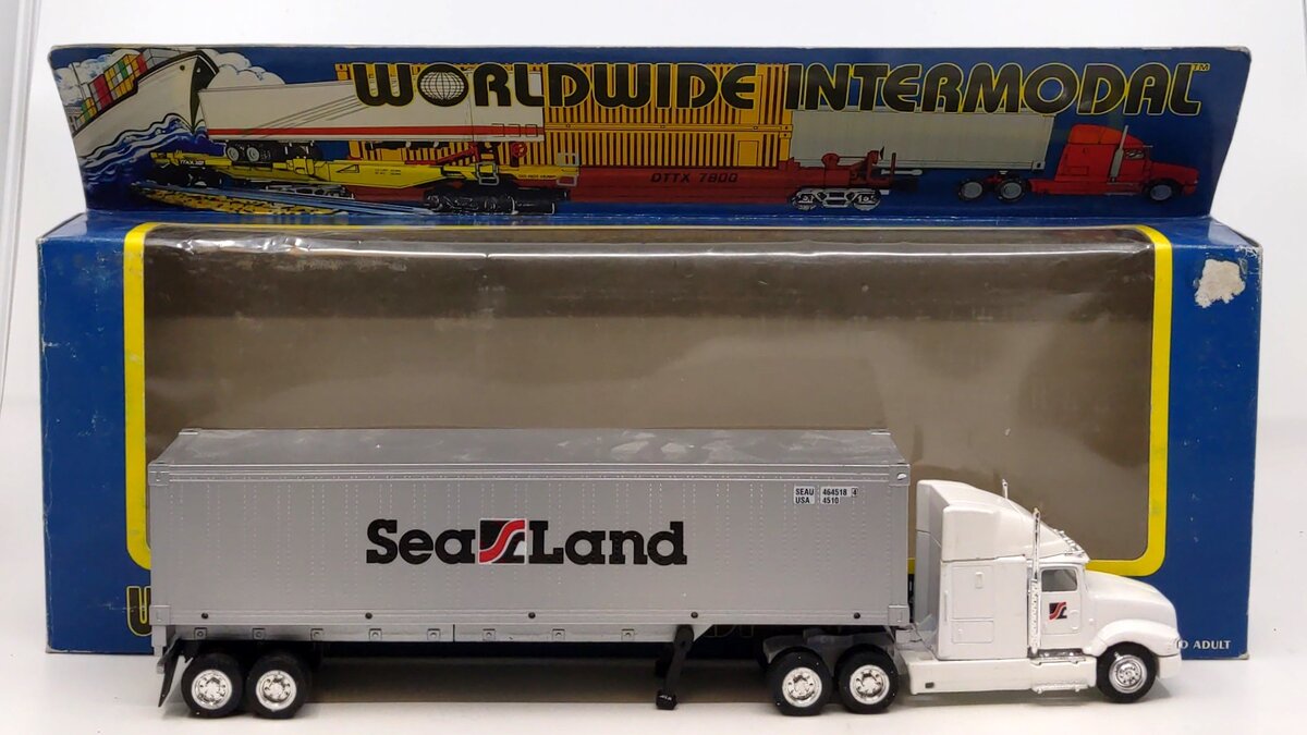 MDK, Inc. Worldwide Intermodal 86003 O 1:48 Sea Land Die Cast Tractor & Trailer EX/Box