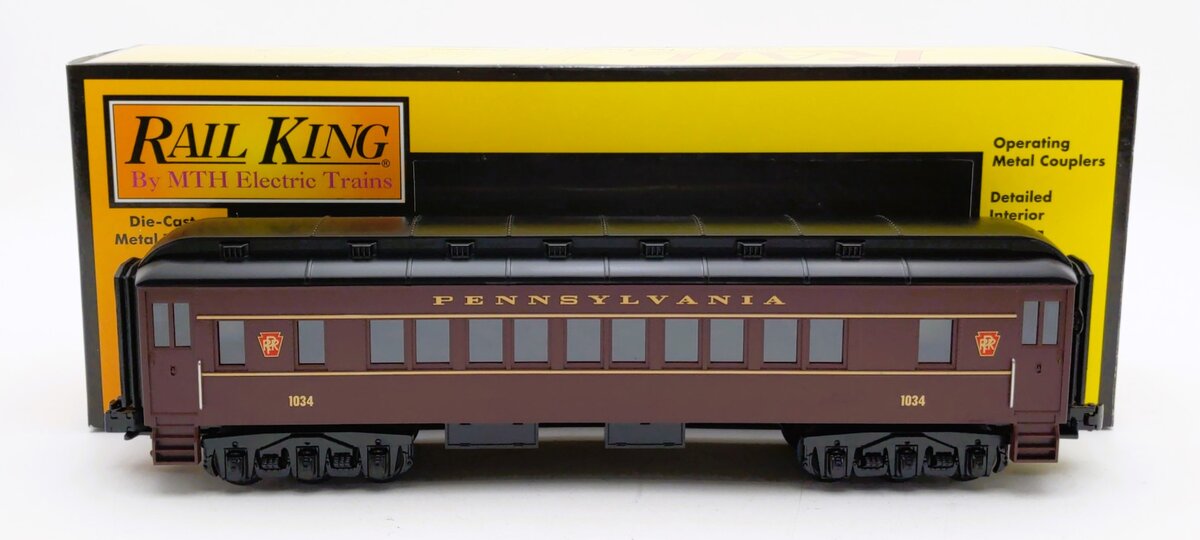 MTH 30-6237 O Gauge Pennsylvania Madison Coach Car #1034 LN/Box