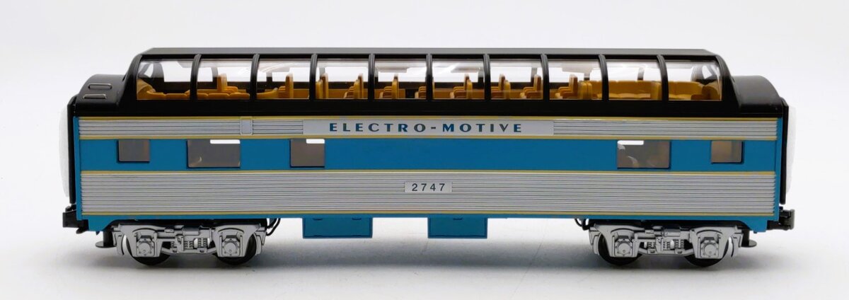 MTH 30-6143 O Gauge Electro-Motive Vista Dome Car #2747 LN/Box