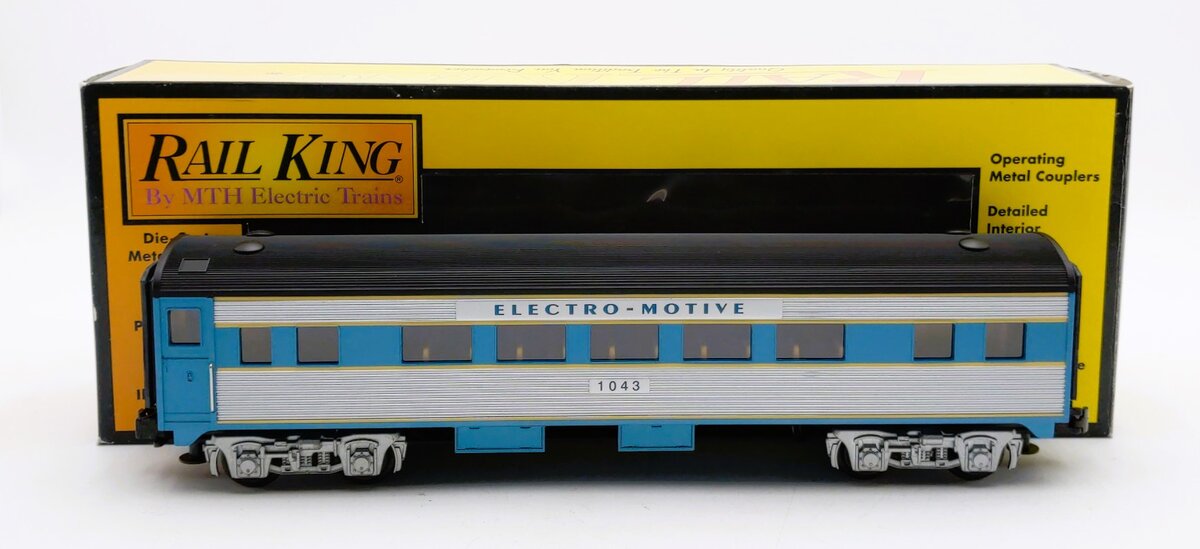 MTH 30-6117 EMD O-27 Streamlined Passenger Coach Car #1043 LN/Box