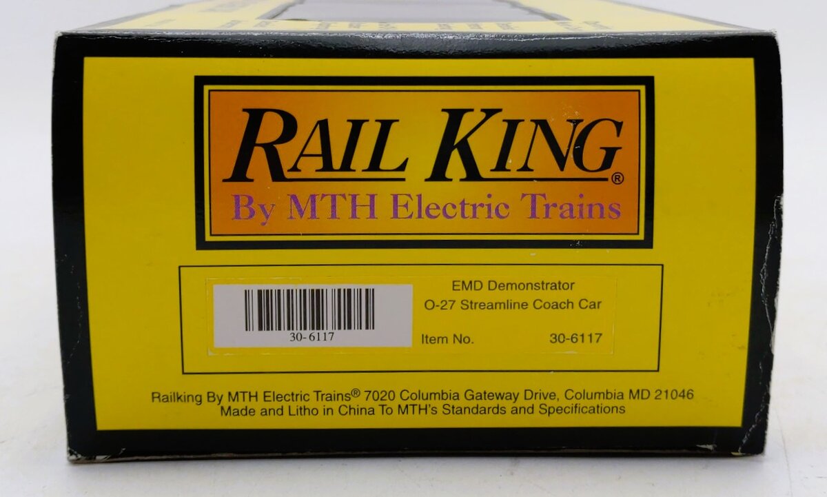 MTH 30-6117 EMD O-27 Streamlined Passenger Coach Car #1043 LN/Box