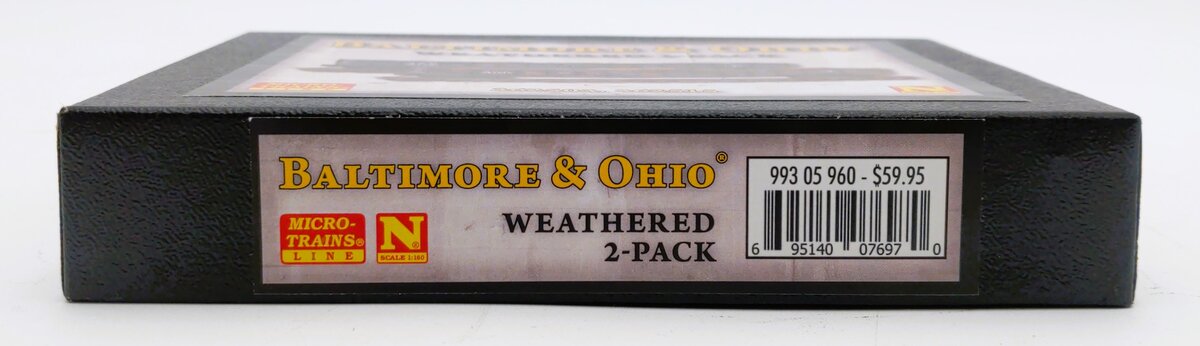 Micro-Trains 99305960 N Baltimore & Ohio 50' Weathered Gondola w/Load (Set of 2)