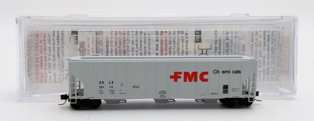 Micro-Trains 09900030 N FMC Chemicals 3-Bay Evans Covered Hopper #20110